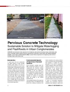 Pervious Concrete Technology