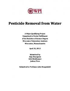 Pesticide Removal from Water