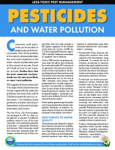 Pesticides and Water Pollution