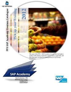 PFS SAP Academy Courses Catalogue