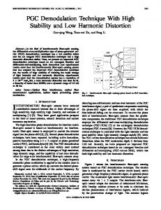 PGC Demodulation Technique With High Stability and ... - IEEE Xplore