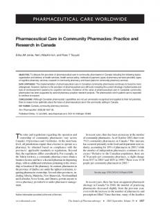 pharmaceutical care worldwide