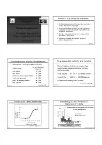 Pharmacogenomics: An Holistic Approach to Drug - Organism ...