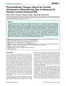 Pharmacokinetic Changes Induced by Focused ... - Semantic Scholar