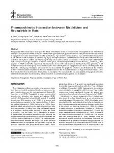 Pharmacokinetic Interaction between Nisoldipine ...