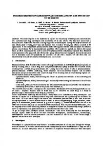 pharmacokinetic-pharmacodynamic modelling of side effects of ...