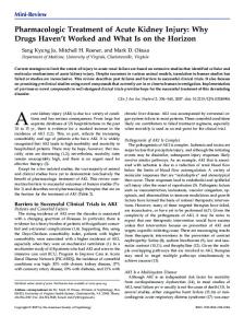 Pharmacologic Treatment of Acute Kidney Injury - CiteSeerX