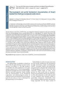 Pharmacological and partial biochemical characterization ... - Scielo.br