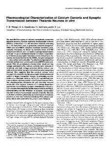 Pharmacological Characterization of Calcium