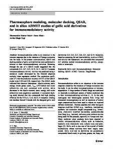 Pharmacophore modeling, molecular docking, QSAR ... - Springer Link