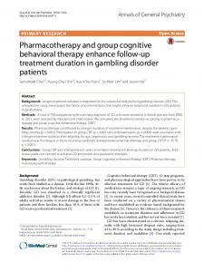 Pharmacotherapy and group cognitive behavioral therapy enhance ...