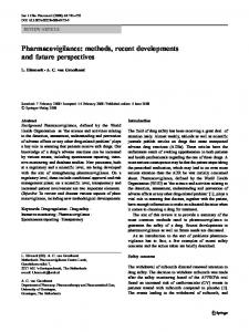 Pharmacovigilance: methods, recent developments and ... - lim@lareb.nl