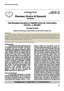 Pharmacy Review & Research - ijprr