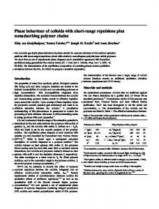 Phase behaviour of colloids with short-range