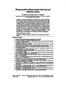 Phase-sensitive silicon-based total internal reflection ... - OSA Publishing