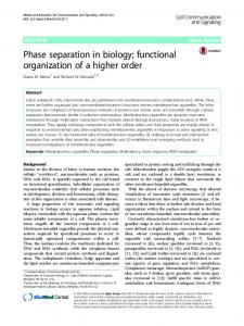 Phase separation in biology - Core