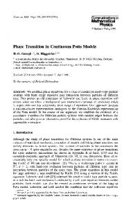 Phase Transition in Continuum Potts Models