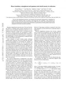 Phase transitions, entanglement and quantum noise interferometry in