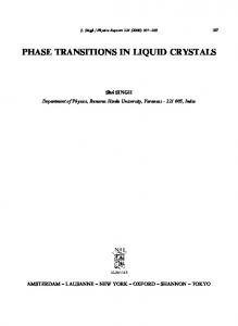 phase transitions in liquid crystals