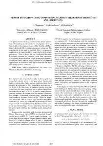 PHASOR ESTIMATION USING CONDITIONAL ...