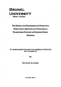 PhD Thesis - Mutaz M. Al-Debei - CiteSeerX