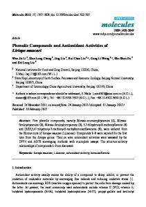 Phenolic Compounds and Antioxidant Activities of Liriope ... - CiteSeerX