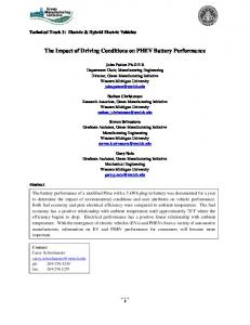 PHEV Battery Performance Paper RevI