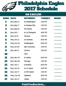 Philadelphia Eagles 2013 Schedule