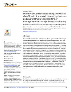 Phoenix dactylifera L., Arecaceae - PLOS