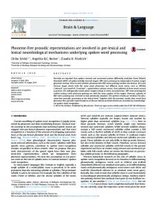 Phoneme-free prosodic representations are ... - Semantic Scholar