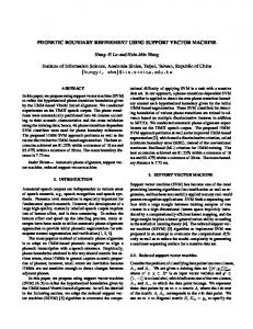 Phonetic Boundary Refinement Using Support Vector Machine