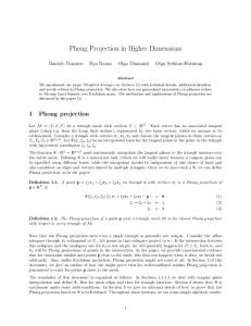 Phong Projection in Higher Dimensions