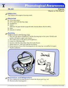 Phonological Awareness