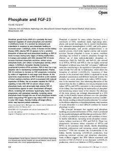 Phosphate and FGF-23 - Semantic Scholar