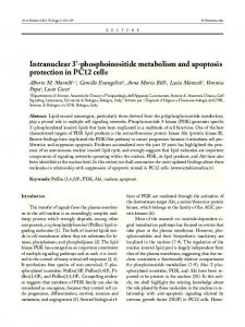 phosphoinositide metabolism and apoptosis protection ... - Mattioli 1885