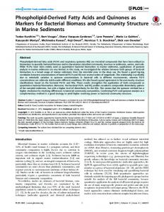 Phospholipid-Derived Fatty Acids and Quinones as Markers for ...