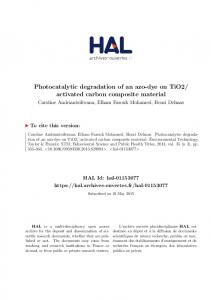 Photocatalytic degradation of an azo-dye on TiO2 - Semantic Scholar