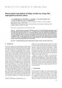 Photocatalytic degradation of indigo carmine dye using TiO2 ...