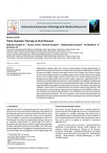 Photodynamic therapy in oral diseases