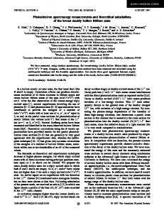 Photoelectron spectroscopy measurements and theoretical ... - Core