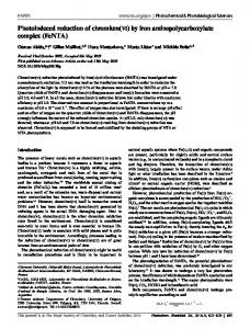 Photoinduced reduction of chromium(VI)