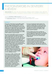 photoinitiators in dentistry: a review