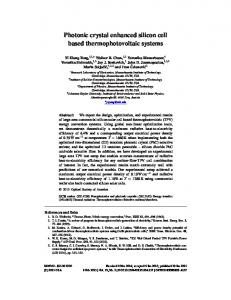 Photonic crystal enhanced silicon cell based