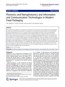 Photonics and Nanophotonics and Information and ... - SpringerOpen
