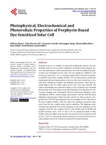 Photophysical, Electrochemical and Photovoltaic Properties of ...