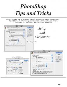 PhotoShop Tips and Tricks