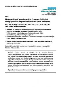 Photostability of Isovaline and its Precursor 5-Ethyl-5 ... - MDPI