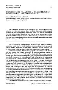 PHOTOSTIMULATED POLARIZATION AND ...