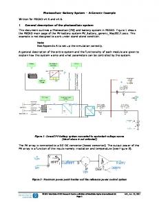 Photovoltaic-Battery System