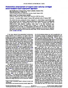 Photovoltaic enhancement of organic solar cells by a bridged ... - JKU